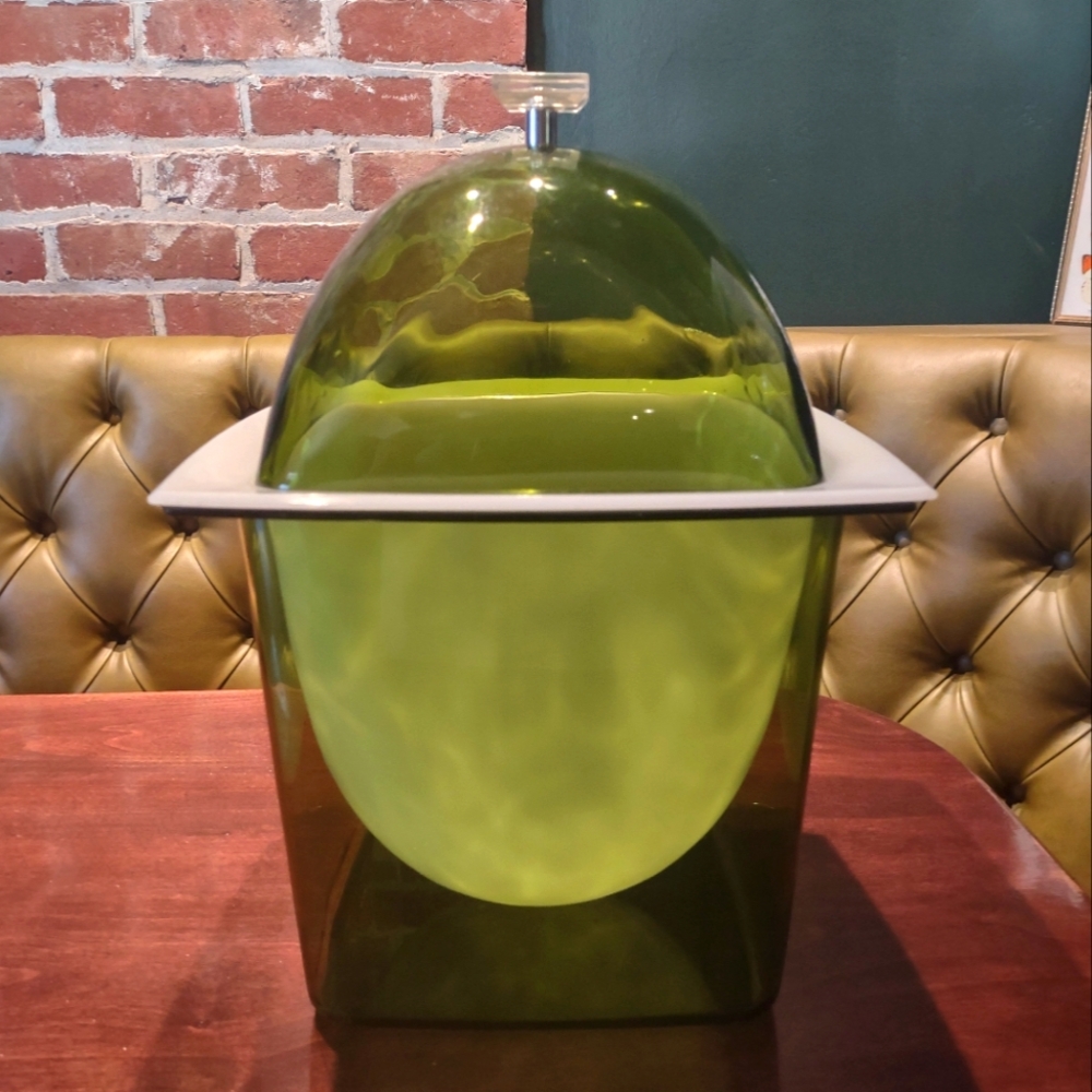Vintage MCM atomic green acrylic ice bucket